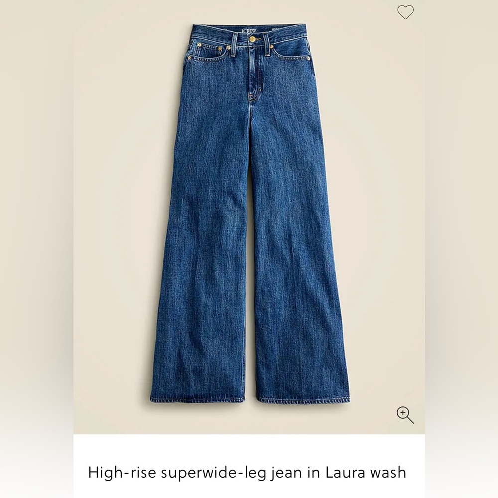 J Crew High Rise Superwide Leg Jeans